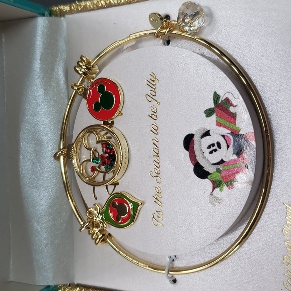 Disney Mickey Mouse "Tis the Season to be Jolly" Holiday Charm Bracelet - Picture 2 of 4